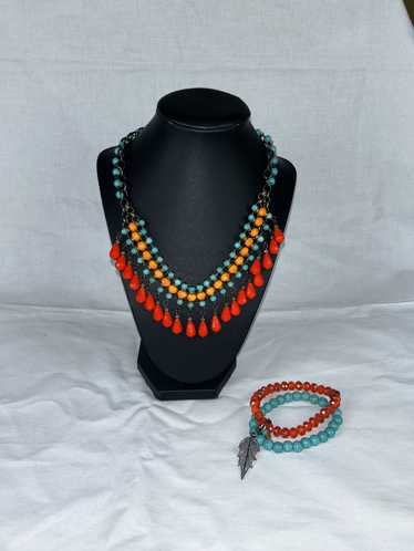 Other Boho Beaded Necklace and Bracelet Set