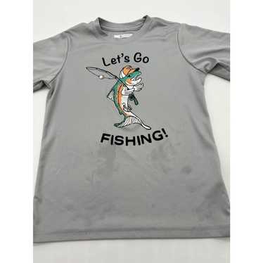 Vintage Let’s Go Fishing T-Shirt Youth Boy Small … - image 1