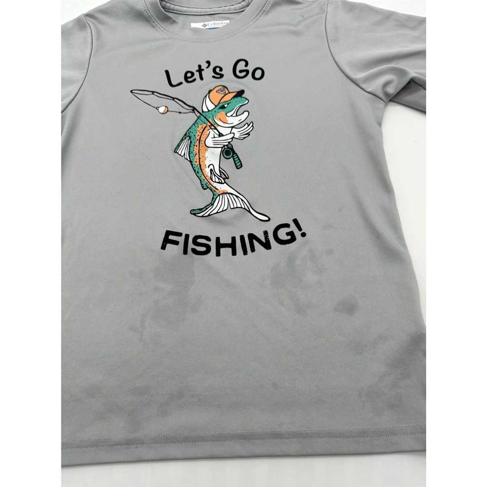 Vintage Let’s Go Fishing T-Shirt Youth Boy Small … - image 2