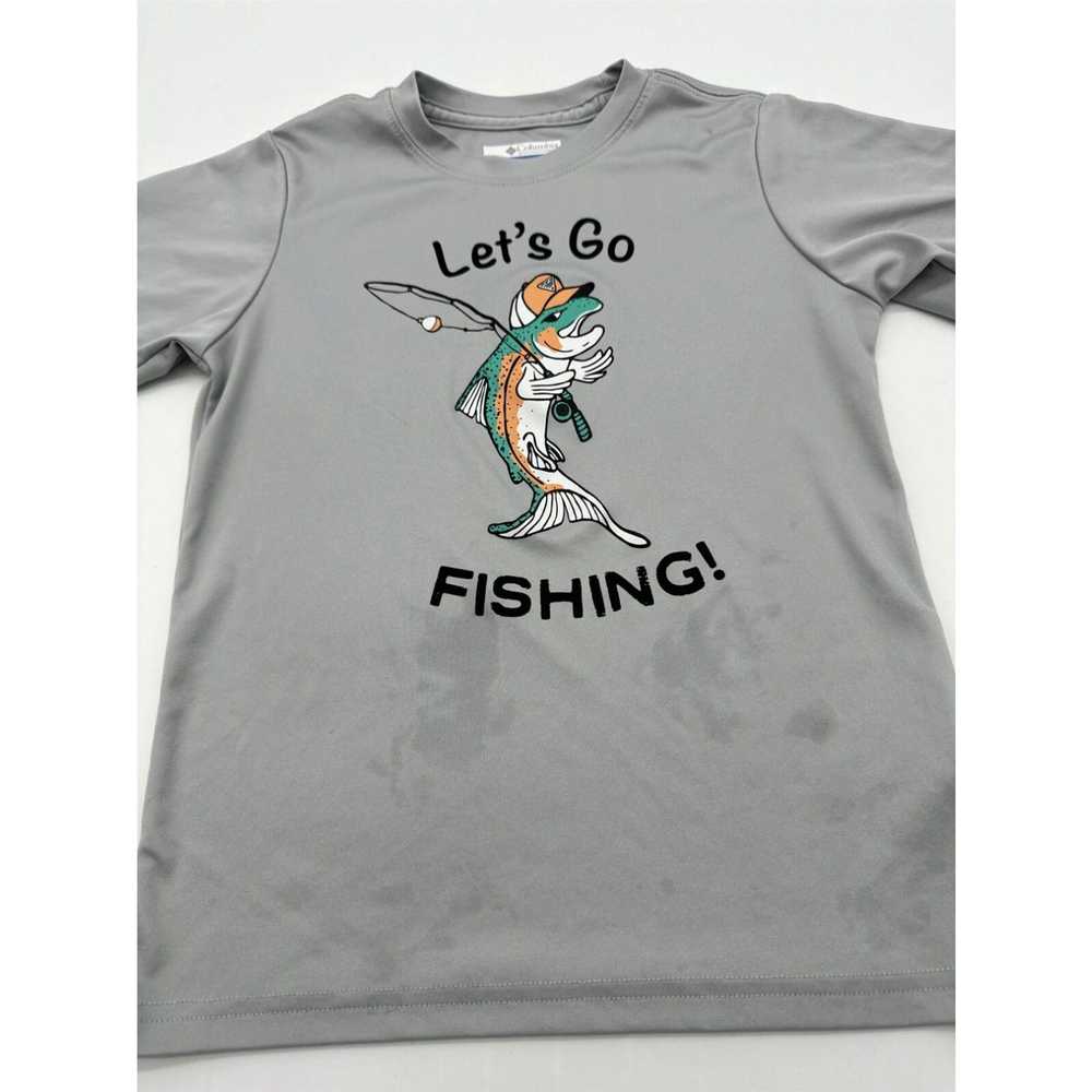 Vintage Let’s Go Fishing T-Shirt Youth Boy Small … - image 3