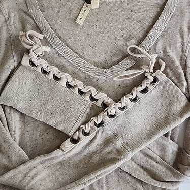 Free People Lace Up Cuff Henley