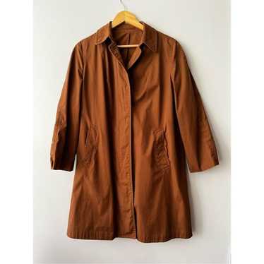 Vintage Petite Brown Rain Trench Coat