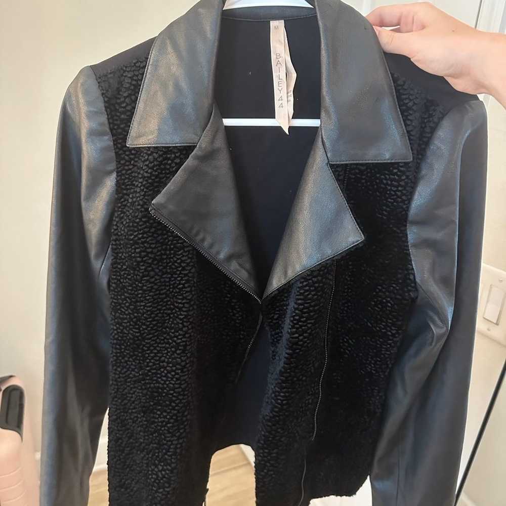 Faux leather jacket - image 4