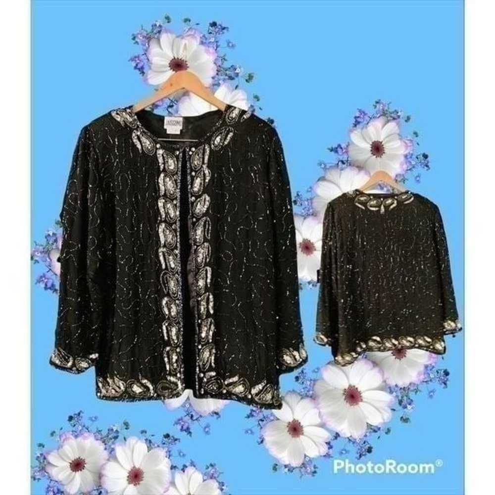 Vintage Sequined Jacket Blouse - image 1