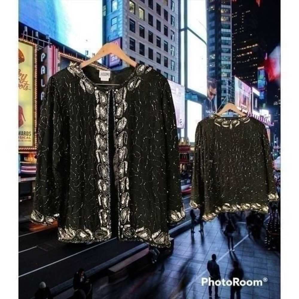 Vintage Sequined Jacket Blouse - image 3