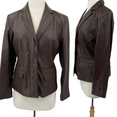 Vintage Mixit Leather Jacket Moto Blazer Genuine L
