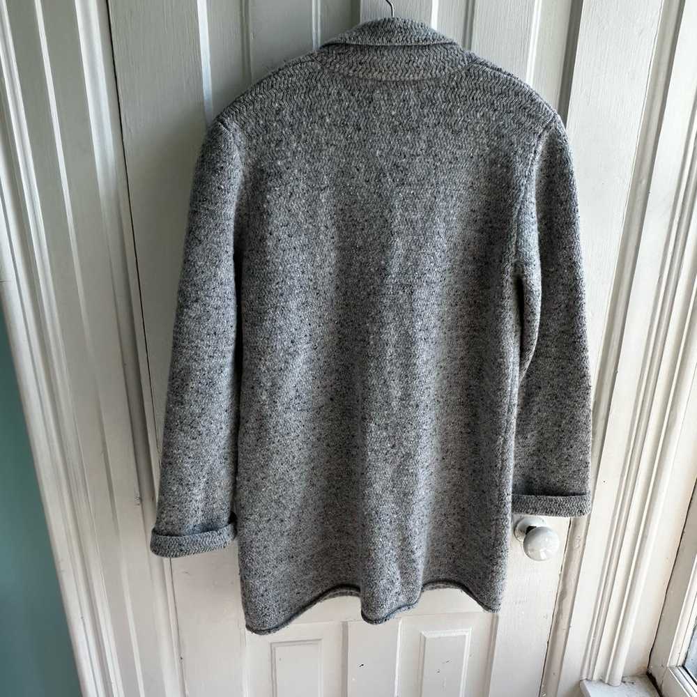J Crew Donegal Sweater Coat Gray - image 5