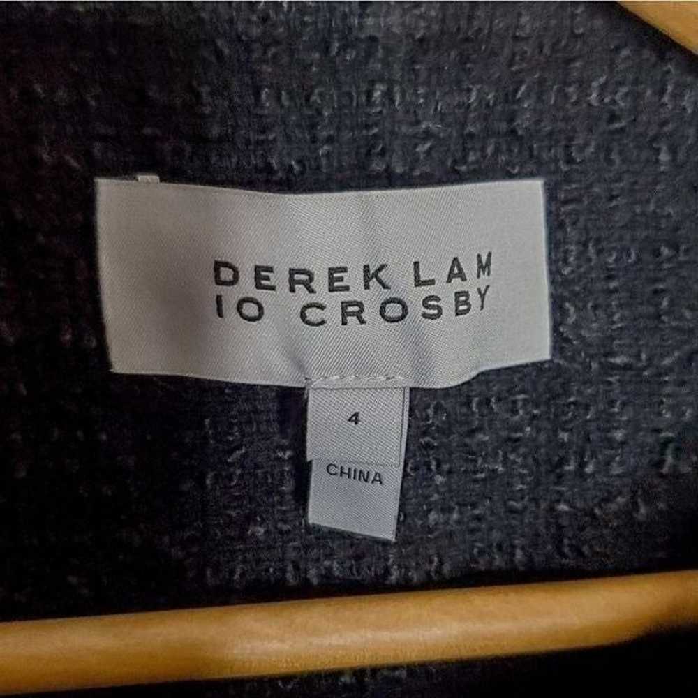 Derek Lam 10 Crosby Black Blakely Cropped Tweed Z… - image 3