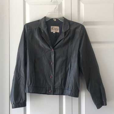 Vintage genuine leather gray Scully jacket