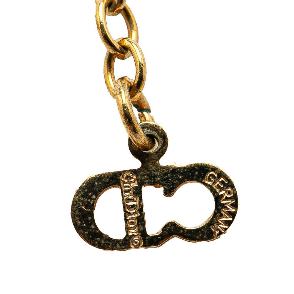 Gold Dior CD Logo Pendant Necklace - image 2