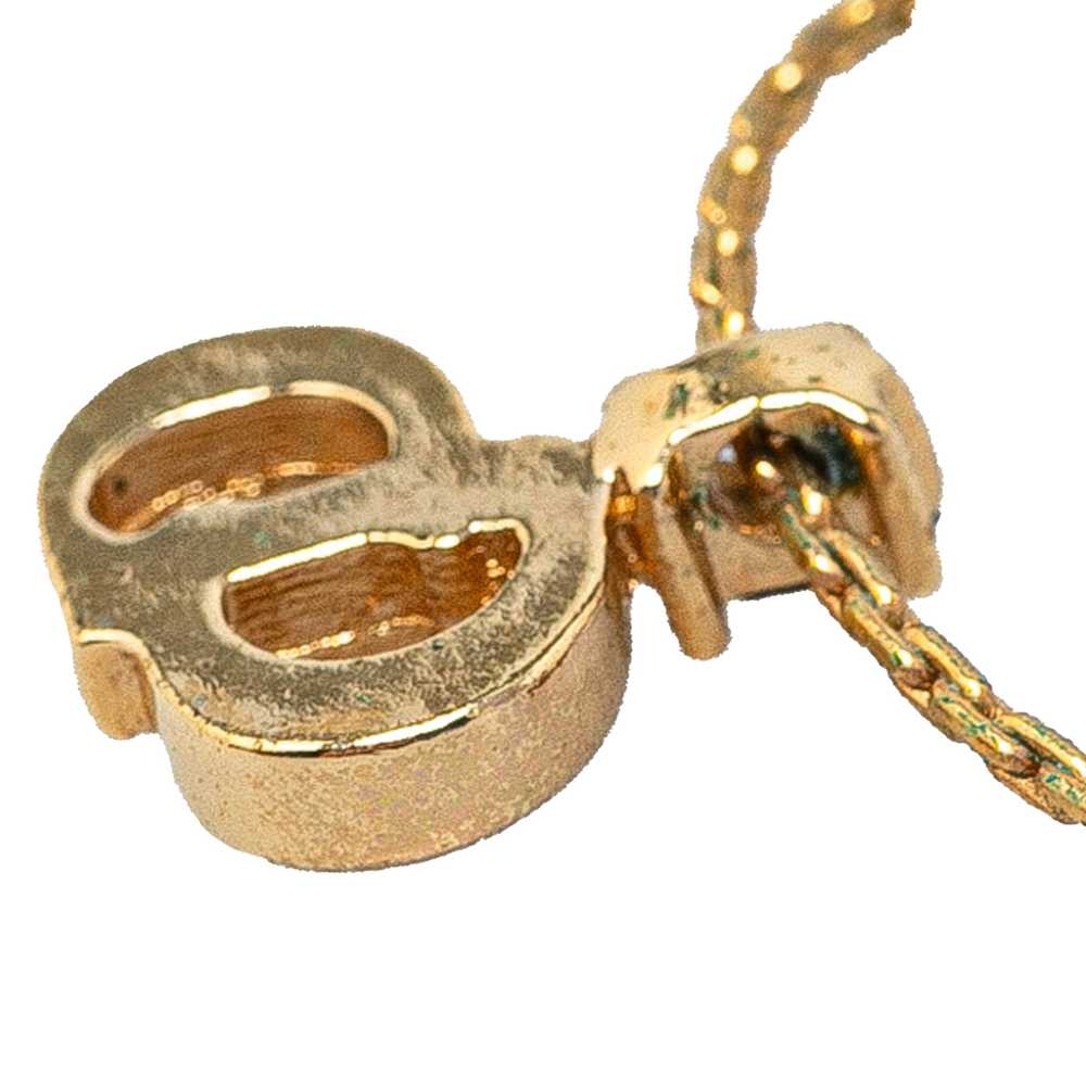 Gold Dior CD Logo Pendant Necklace - image 3