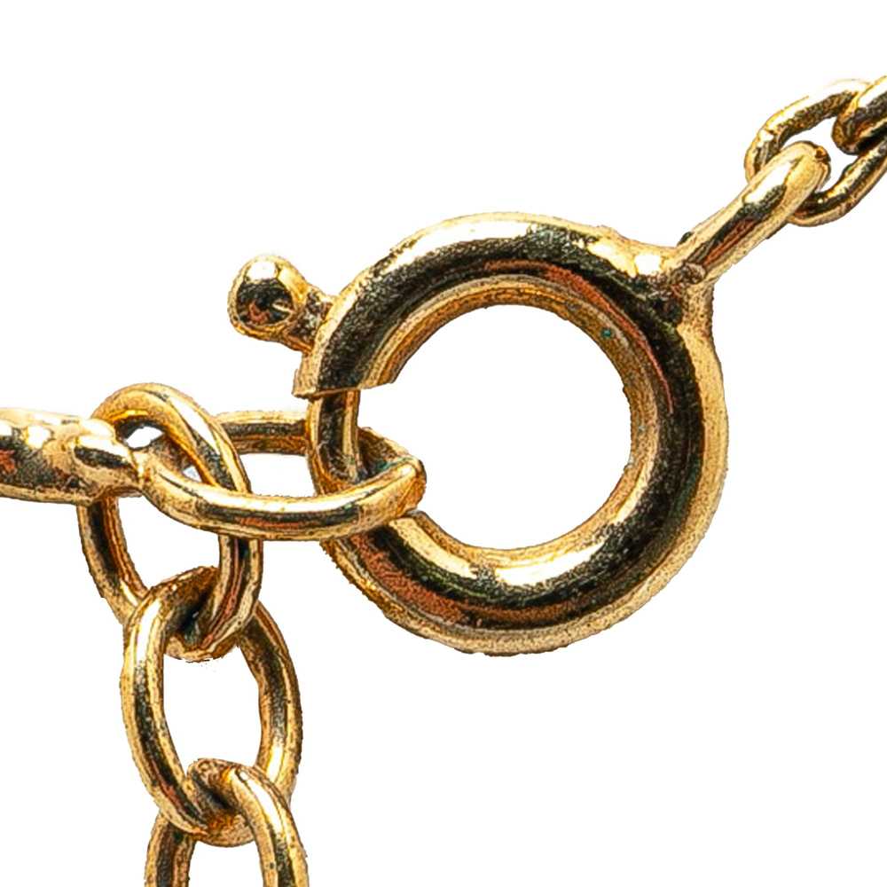 Gold Dior CD Logo Pendant Necklace - image 5