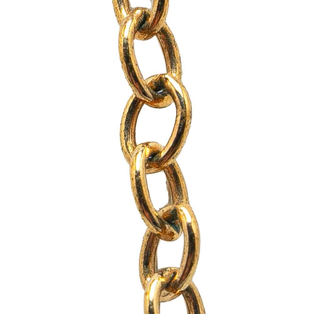Gold Dior CD Logo Pendant Necklace - image 7