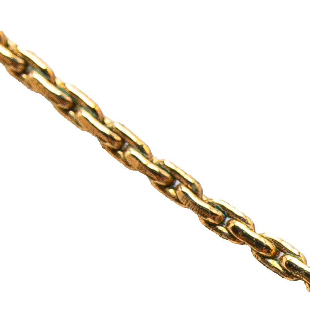 Gold Dior CD Logo Pendant Necklace - image 8