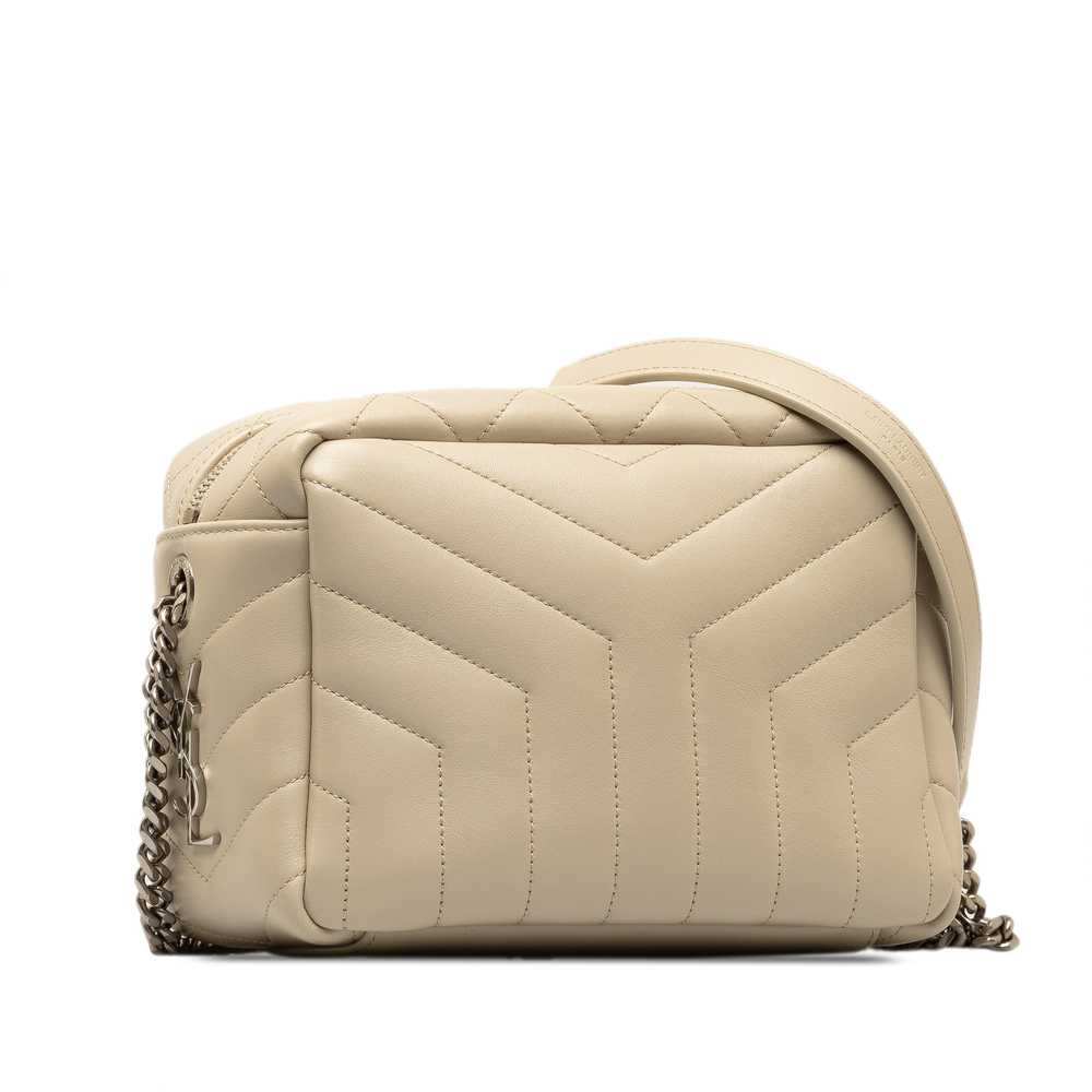 Beige Saint Laurent Small Calfskin Loulou Crossbo… - image 2