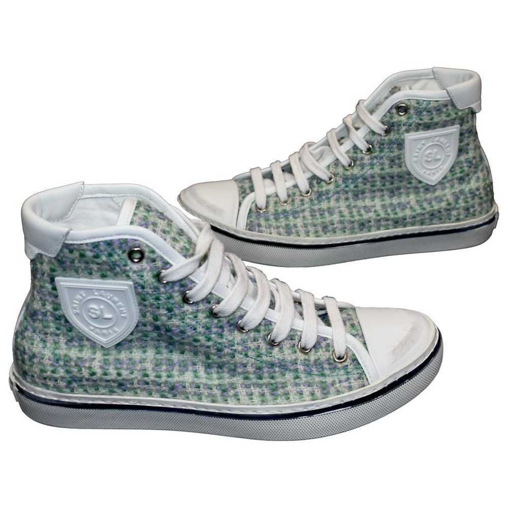 Saint Laurent Malibu tweed trainers - image 1