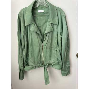 jonathan simkhai standard green khaki short jacket
