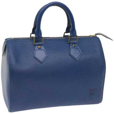 LOUIS VUITTON Epi Speedy 25 Hand Bag Toledo Blue … - image 1