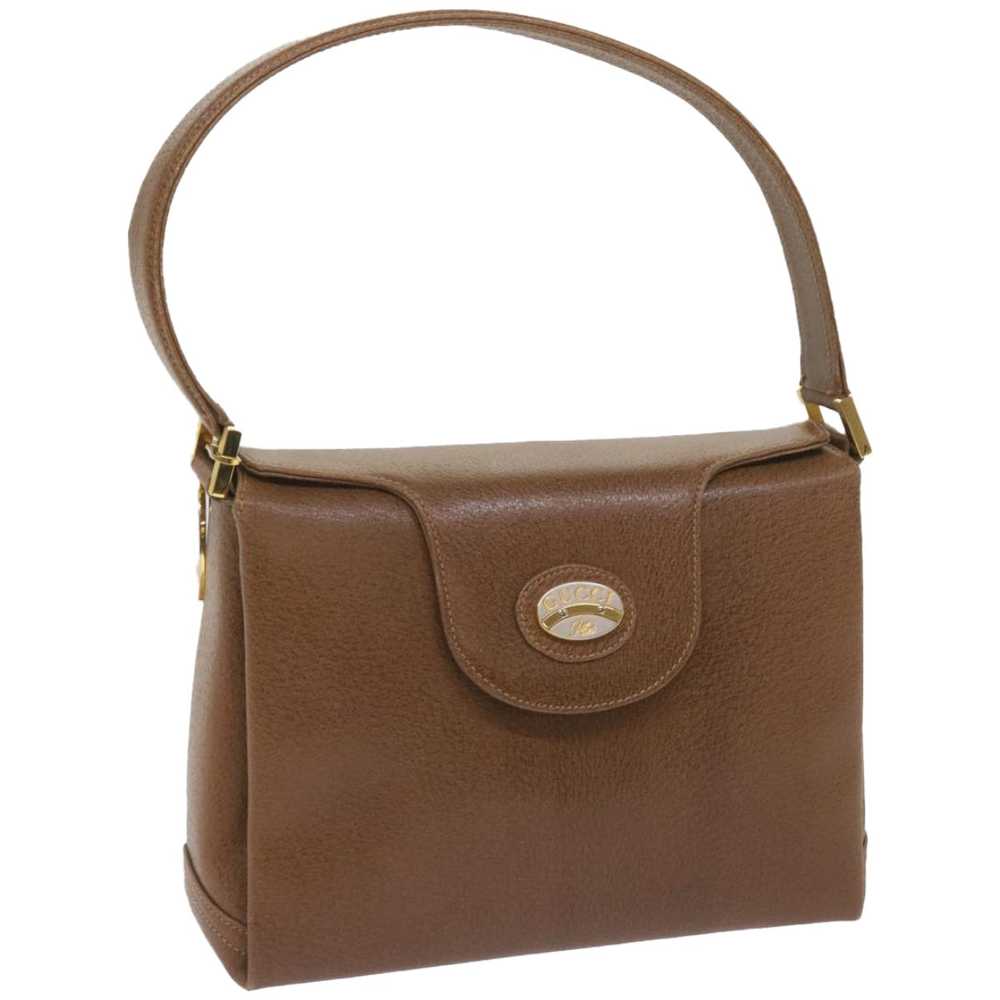 GUCCI Hand Bag Leather Brown Auth ep3291 - image 1