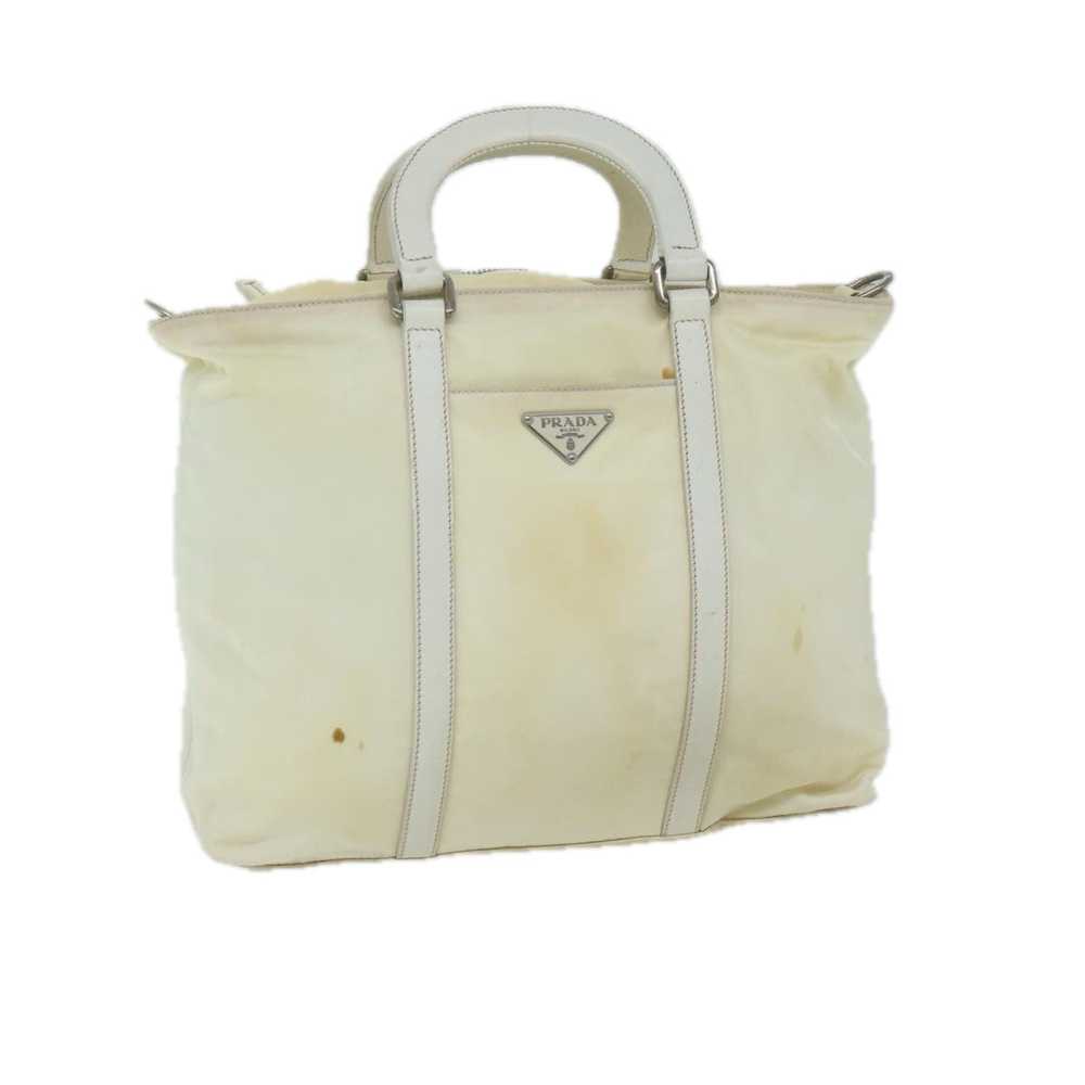 PRADA Hand Bag Nylon 2way White Auth 65956 - image 1