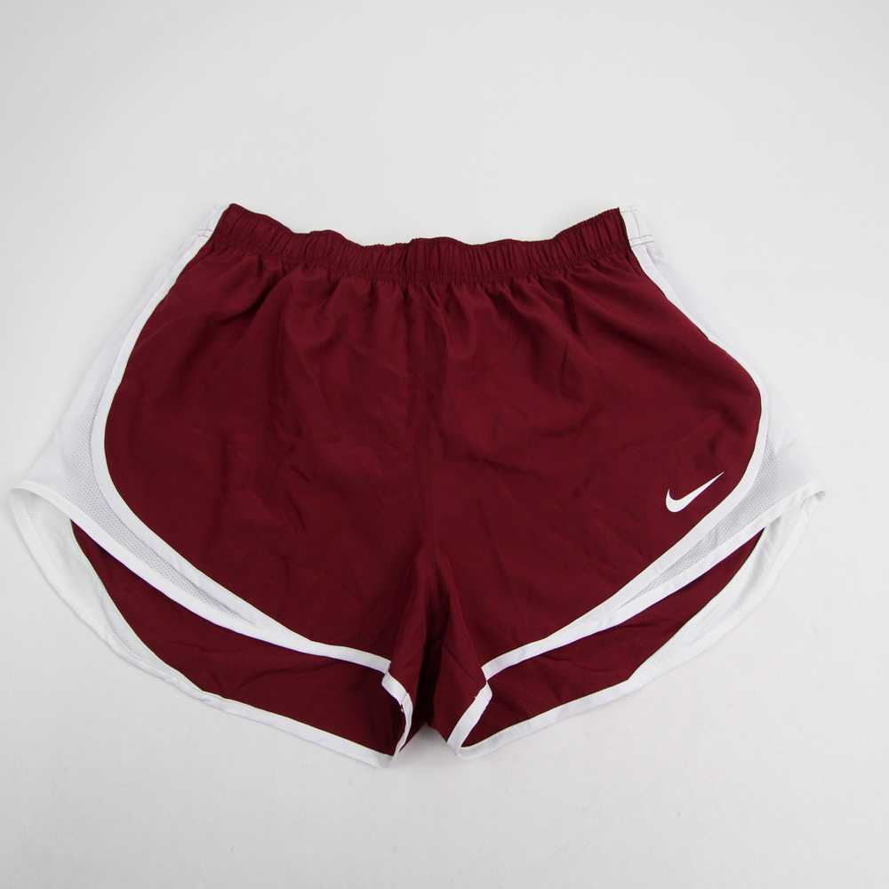 Nike Dri-Fit Athletic Shorts Women's Maroon/White… - image 1