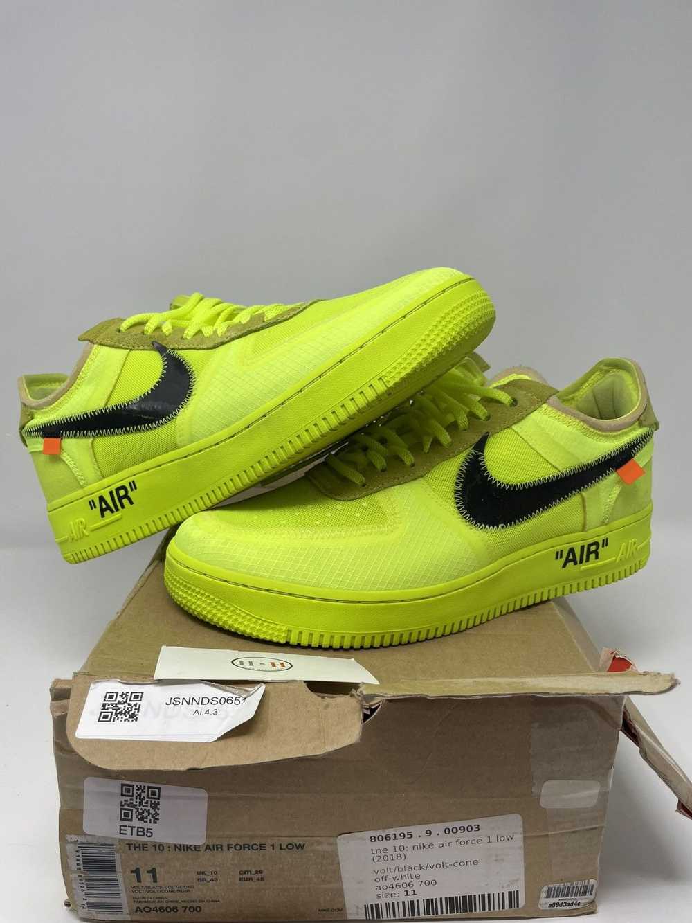Nike × Off-White Air Force 1 Low Off White Volt - image 1