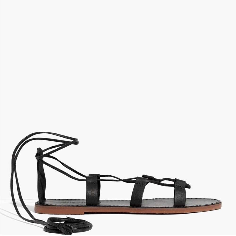 Madewell Sandals Black Leather Size 7.5 - image 2