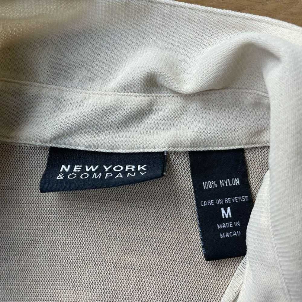 NY and Co vintage y2k mesh button down womens med… - image 2