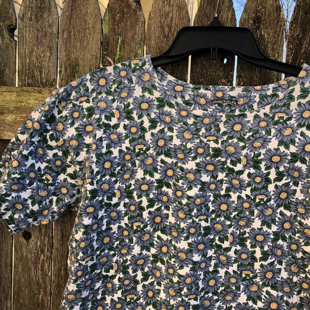 Vintage 80s Vintage Sun Flower T-Shirt cottagecor… - image 1