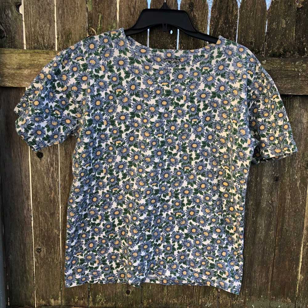 Vintage 80s Vintage Sun Flower T-Shirt cottagecor… - image 2