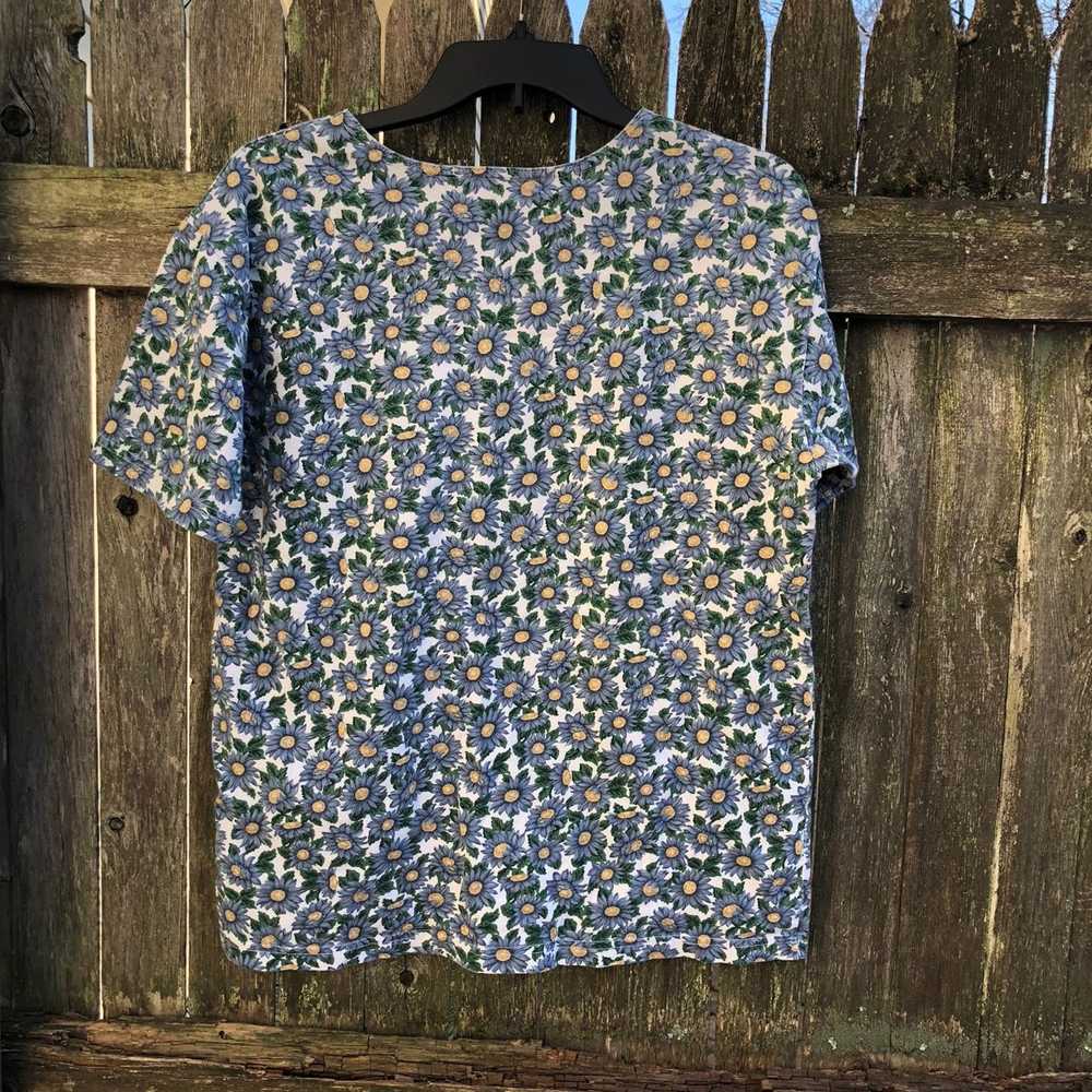 Vintage 80s Vintage Sun Flower T-Shirt cottagecor… - image 4