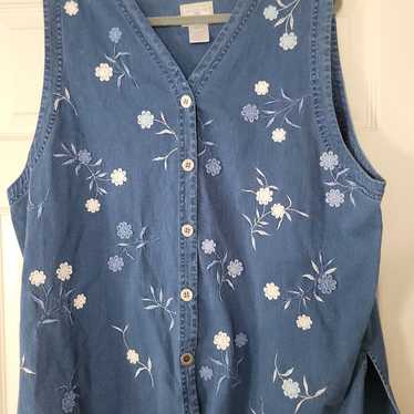 Vintage Susan Bristol Womens 
Floral Embroidered … - image 1