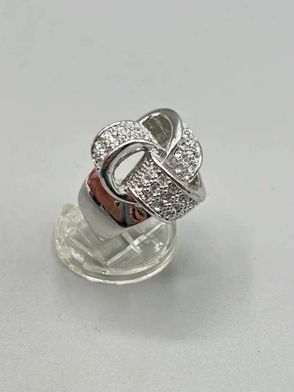 Camille Lucie Ring Size 7 Silver Tone Rhinestones… - image 4