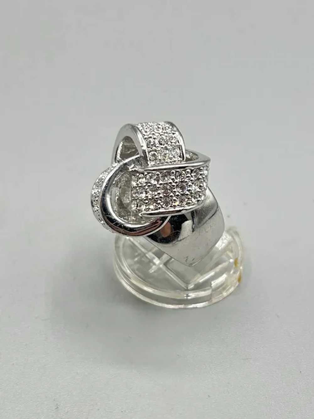 Camille Lucie Ring Size 7 Silver Tone Rhinestones… - image 5