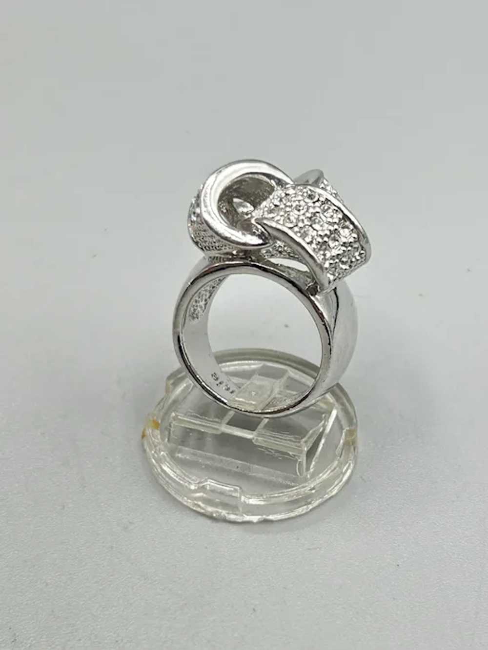 Camille Lucie Ring Size 7 Silver Tone Rhinestones… - image 6