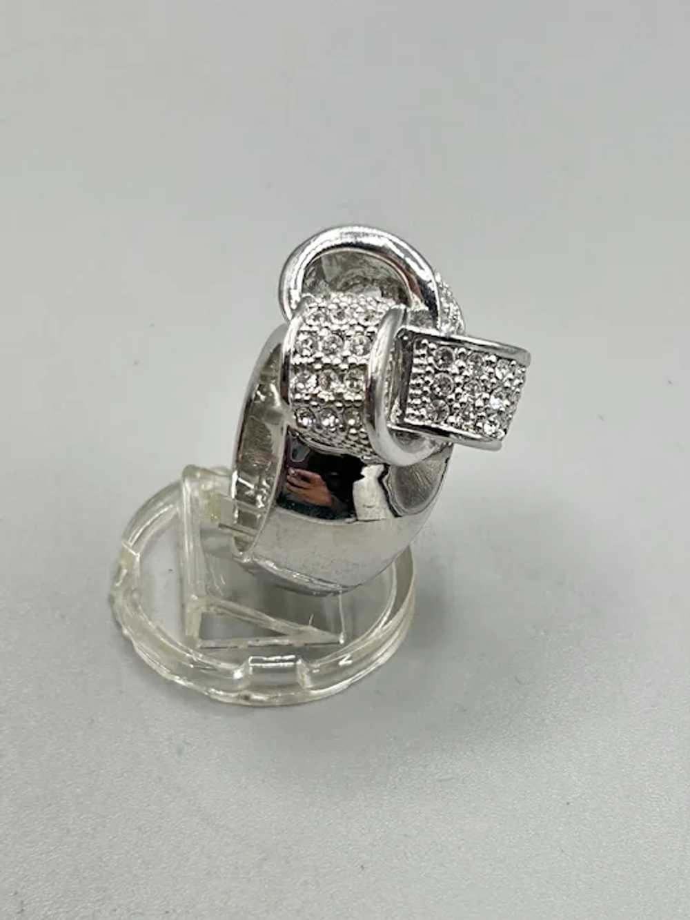 Camille Lucie Ring Size 7 Silver Tone Rhinestones… - image 7