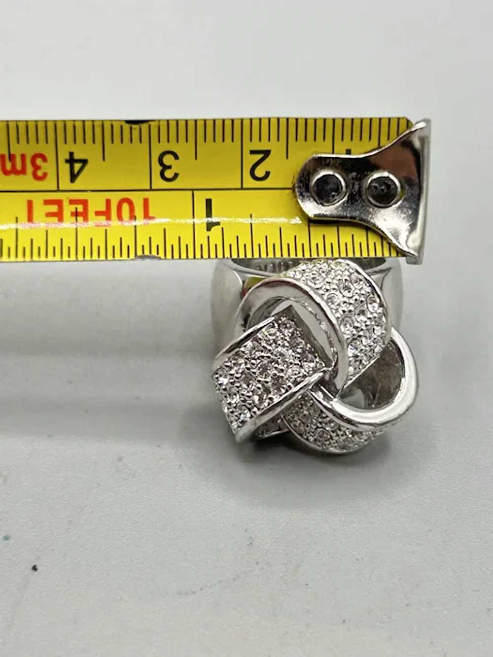 Camille Lucie Ring Size 7 Silver Tone Rhinestones… - image 8