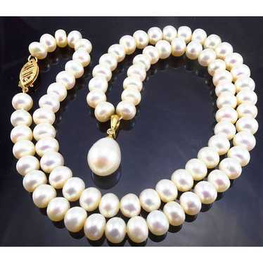 10K Yellow Gold Diamond Accent Freshwater Pearl St