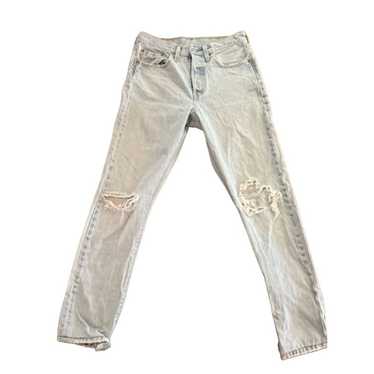 Vintage Levis 501 Mom Denim Jeans Distressed Acid 