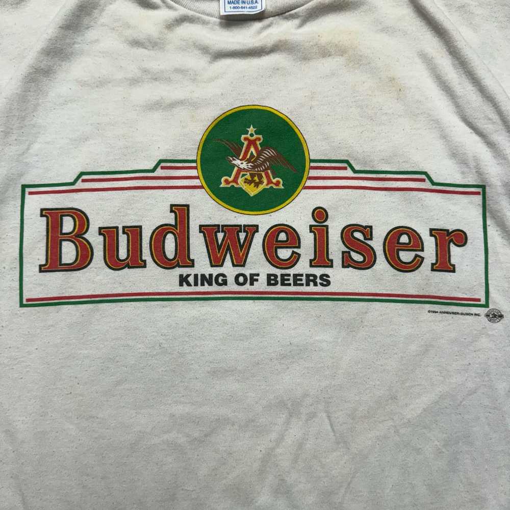 Budweiser Budweiser Beer 1994 Vintage Gray Red Do… - image 4