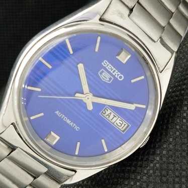 Vintage 1981 Seiko Automatic Mens Silver Watch W/d