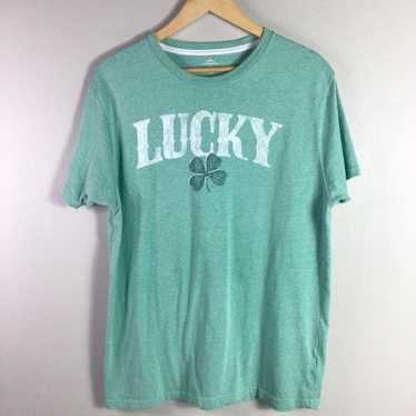 Lucky 4 Clover St Patricks Day T Shirt Green Whit… - image 1