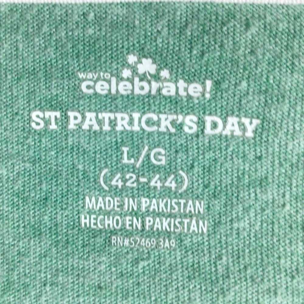 Lucky 4 Clover St Patricks Day T Shirt Green Whit… - image 3