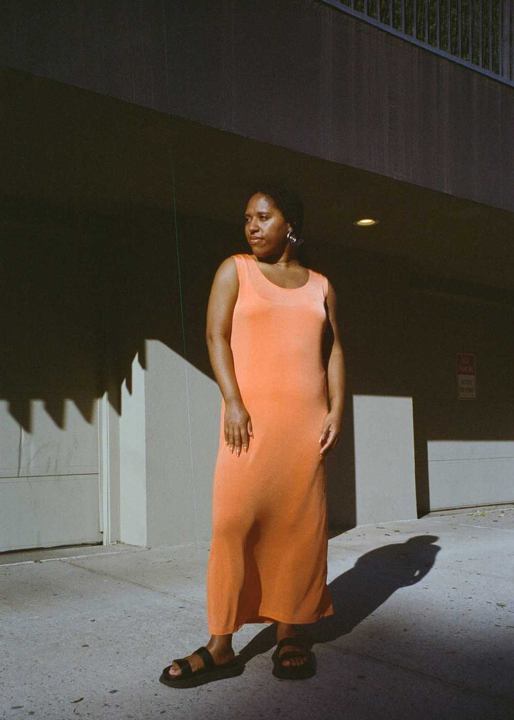 Orange Tank Dress - image 2