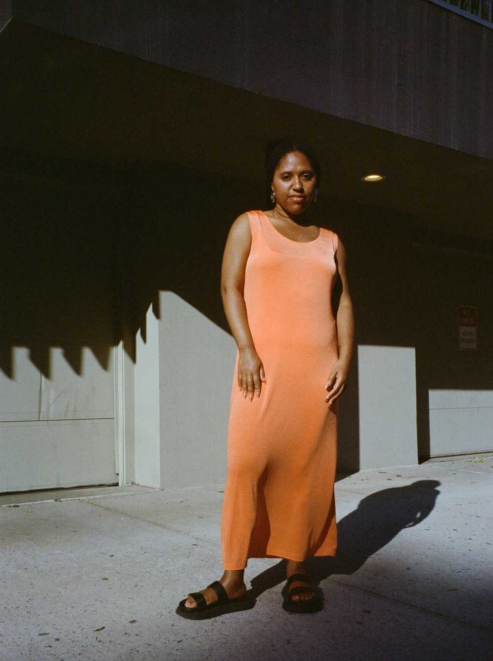 Orange Tank Dress - image 3