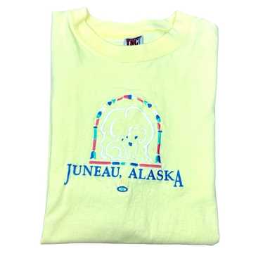 Vintage Alaska TSC West Heavy Weight Yellow Embroi