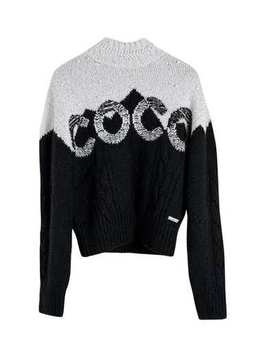 Product Details Chanel Black and White Cashmere 'C