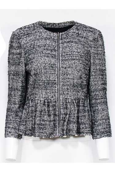 Rebecca Taylor - Black & White Tweed Peplum Jacket