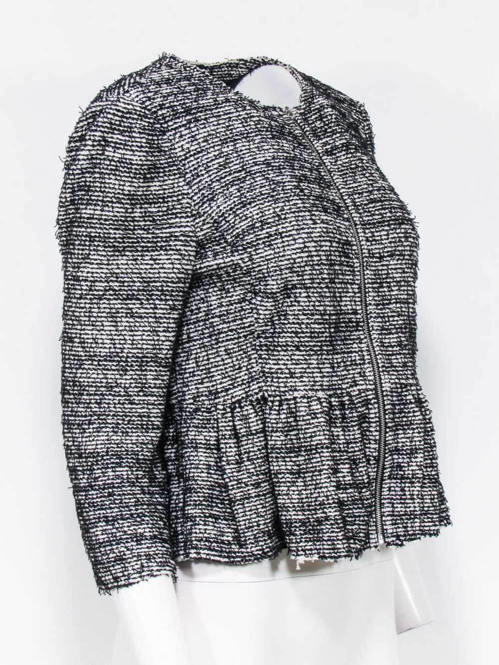 Rebecca Taylor - Black & White Tweed Peplum Jacke… - image 2