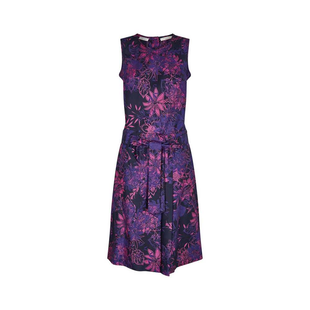 1990s Y2K Escada Silk Floral Dress with Grosgrain… - image 11